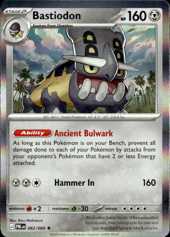 2026 Pokemon Mega Evolution Bastiodon graded slab