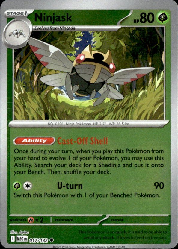 2025 Pokemon Mega Evolution Ninjask graded slab