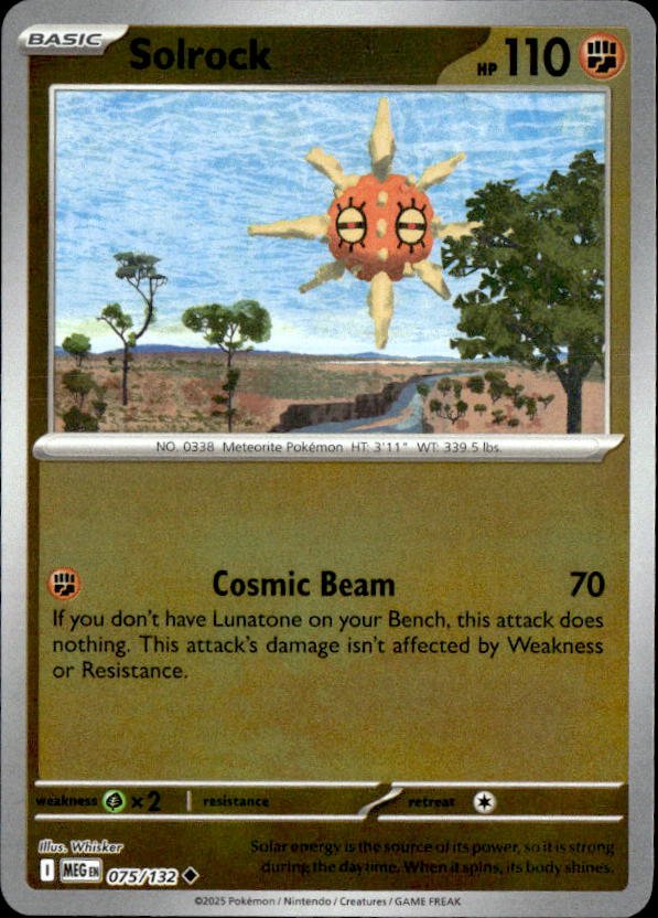 2025 Pokemon Mega Evolution Solrock graded slab
