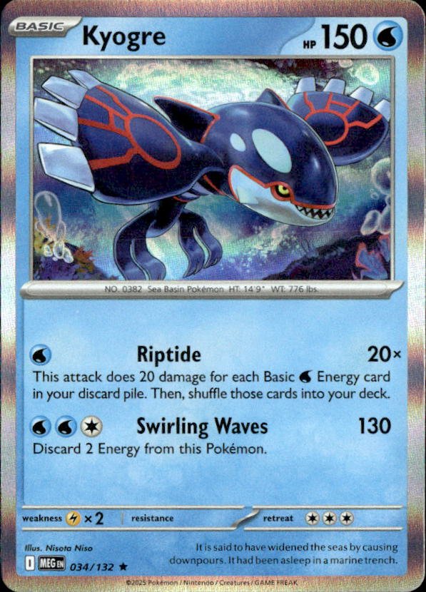 2025 Pokemon Mega Evolution Kyogre graded slab