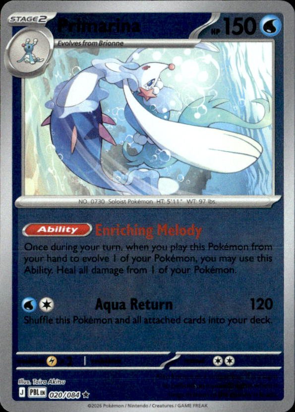 2026 Pokemon Mega Evolution Primarina graded slab
