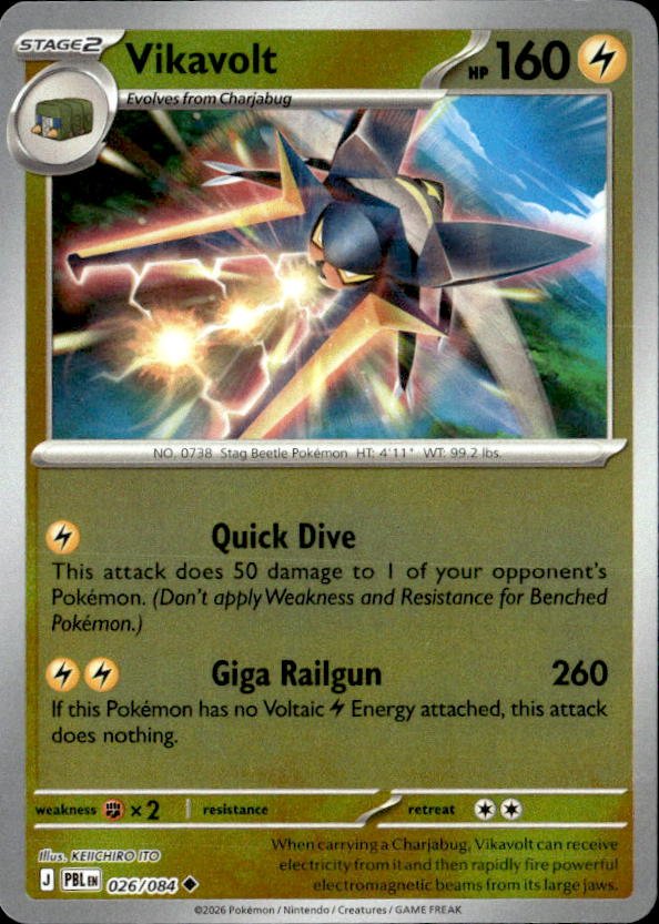 2026 Pokemon Mega Evolution Vikavolt graded slab