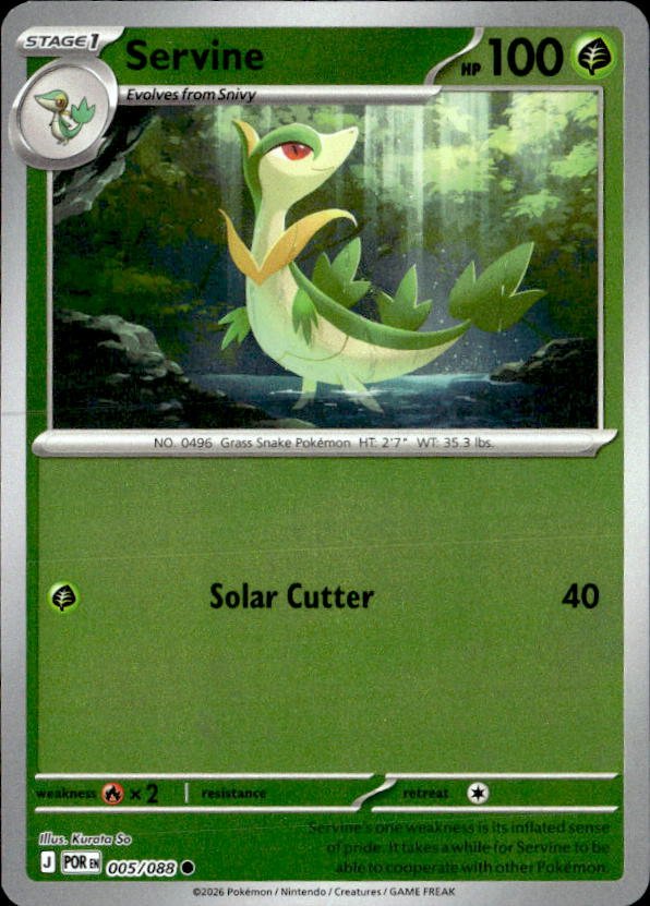 2026 Pokemon Mega Evolution Servine graded slab