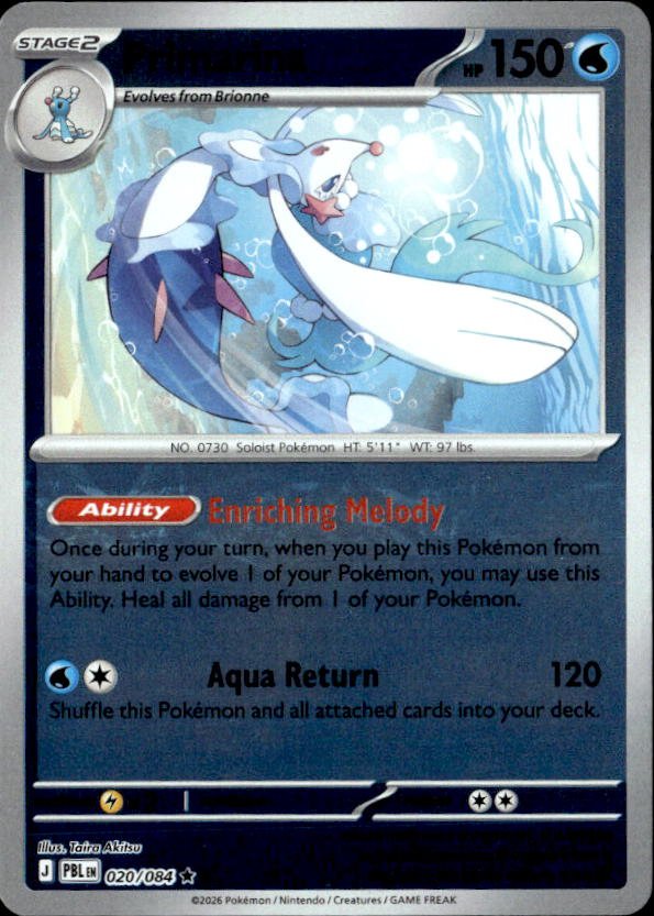 2026 Pokemon Mega Evolution Primarina graded slab