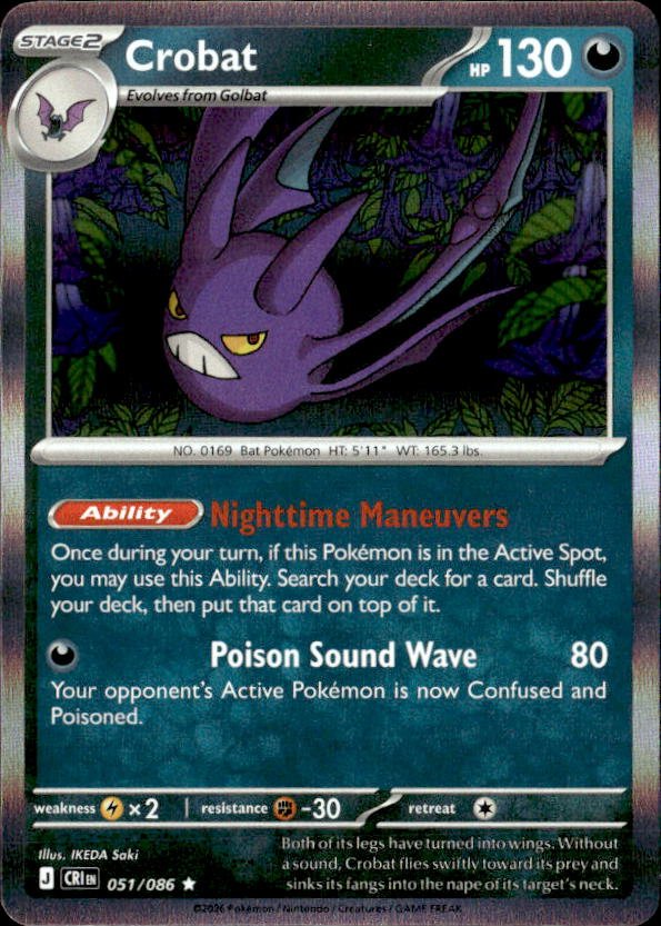 2024 Pokemon Scarlet And Violet Crobat graded slab