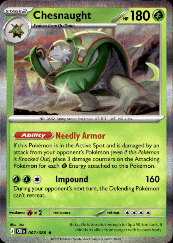 2026 Pokemon Mega Evolution Chesnaught graded slab