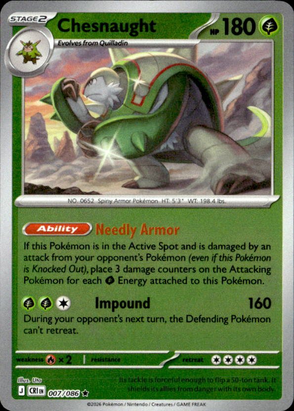 2026 Pokemon Mega Evolution Chesnaught graded slab