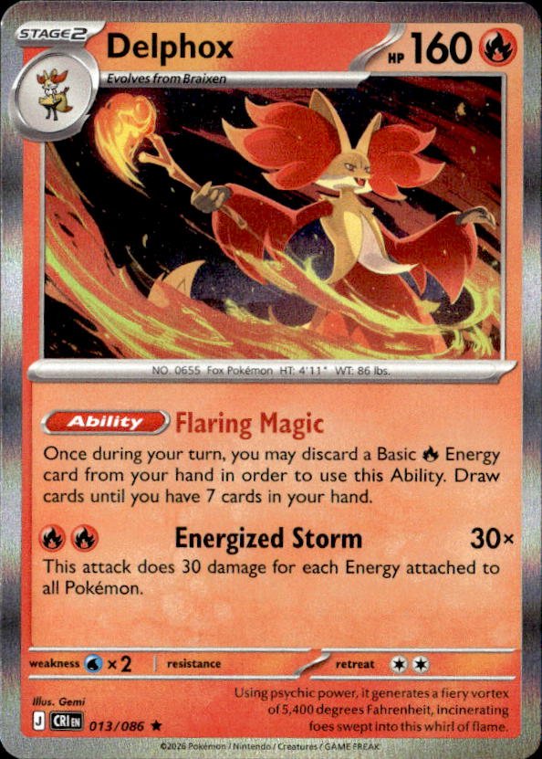 Delphox graded slab