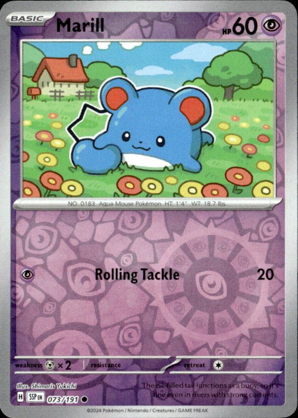 2024 Pokemon Scarlet And Violet Marill graded slab