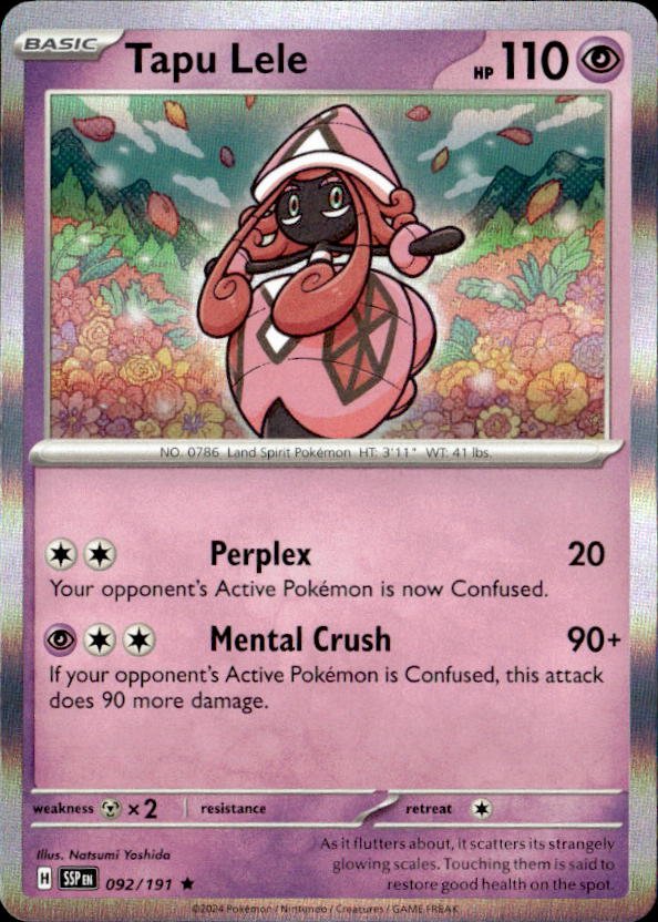 2024 Pokemon Scarlet And Violet Tapu Lele graded slab