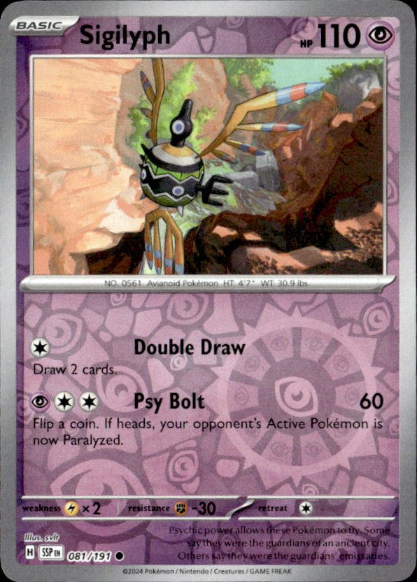 2024 Pokemon Scarlet And Violet Sigilyph graded slab