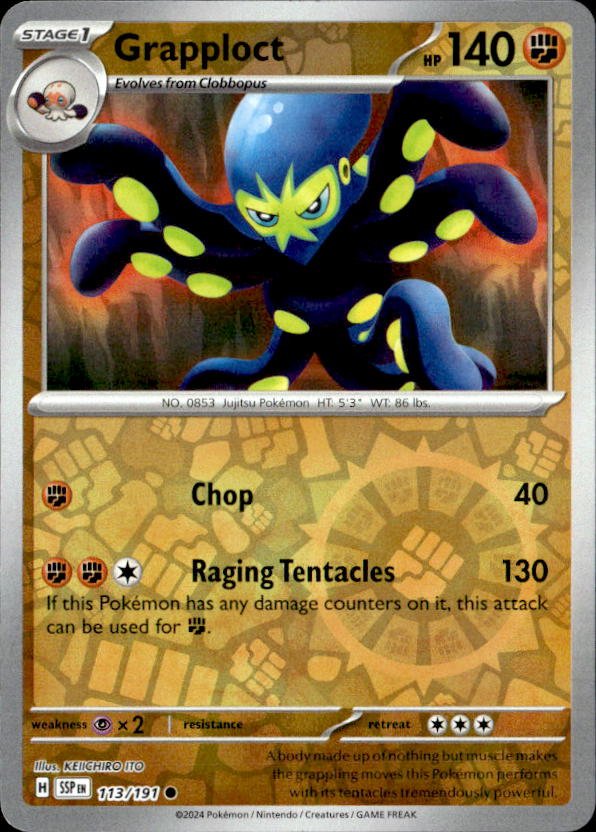 2024 Pokemon Scarlet And Violet Grapploct graded slab