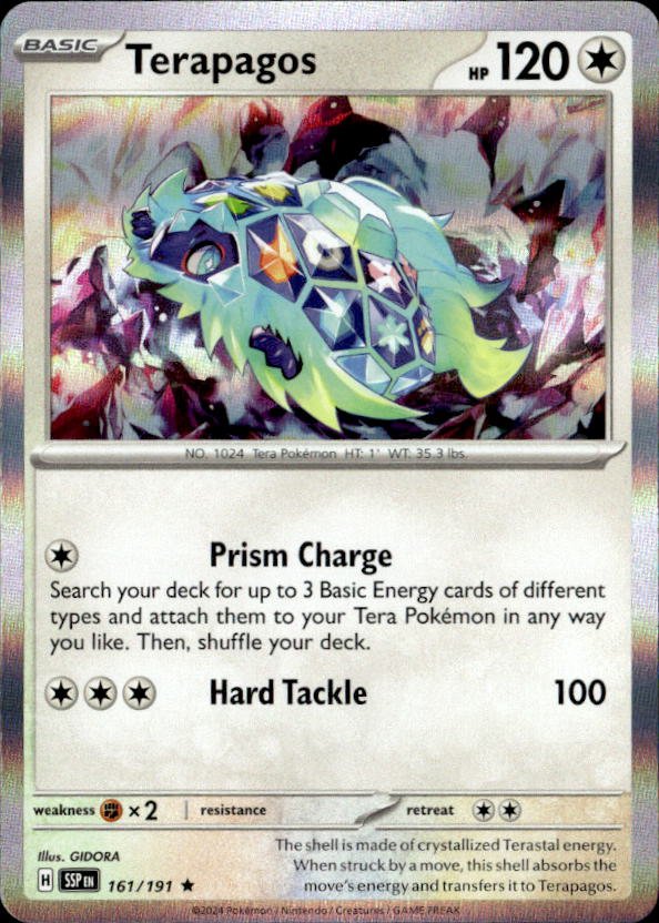 2024 Pokemon Scarlet And Violet Terapagos graded slab