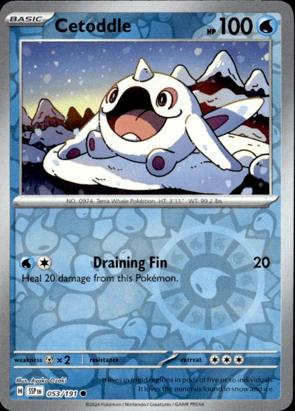 2024 Pokemon Scarlet And Violet Cetoddle graded slab