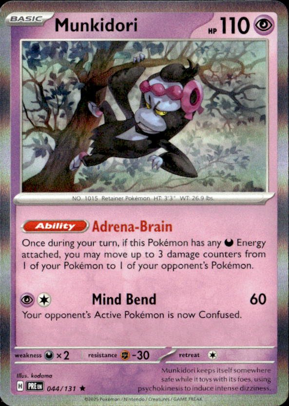 2024 Pokemon Scarlet And Violet Munkidori graded slab