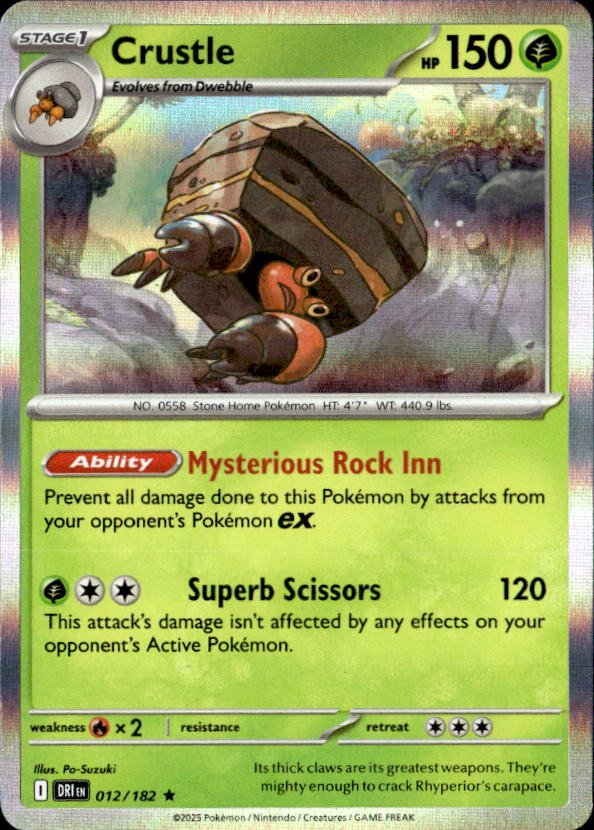 2025 Pokemon Scarlet And Violet Crustle graded slab