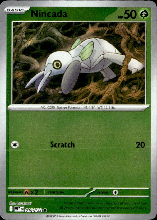 2025 Pokemon Mega Evolution Nincada graded slab