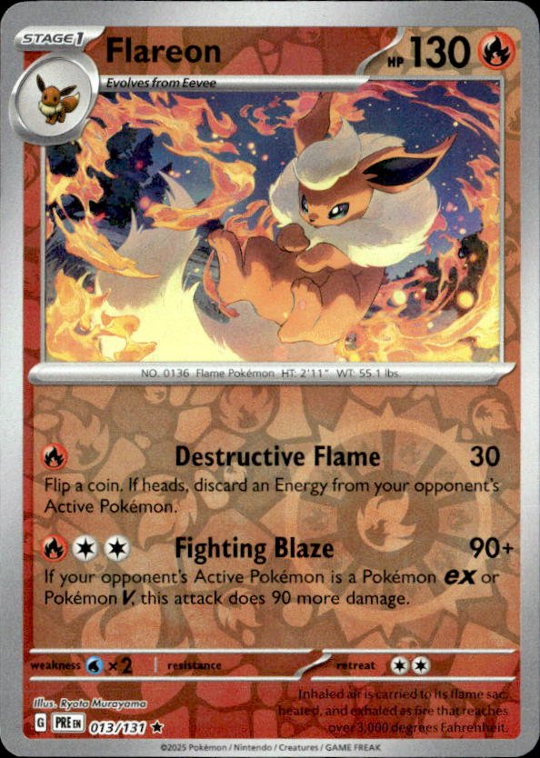 2025 Pokemon Scarlet And Violet Flareon graded slab