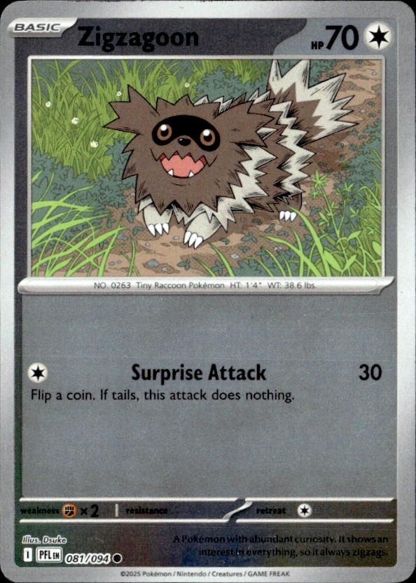 2025 Pokemon Mega Evolution Zigzagoon graded slab