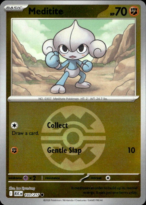 2026 Pokemon Mega Evolution Meditite graded slab