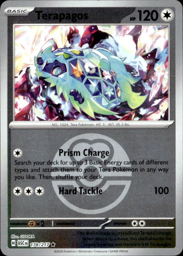 2026 Pokemon Mega Evolution Terapagos graded slab