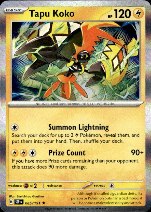 2024 Pokemon Scarlet And Violet Tapu Koko graded slab