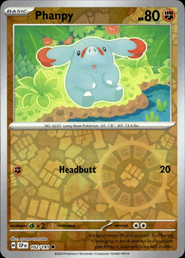 2024 Pokemon Scarlet And Violet Phanpy graded slab