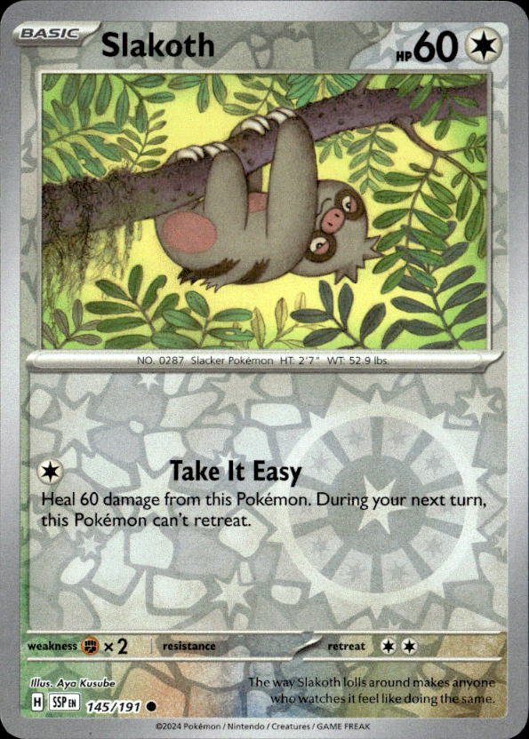 2024 Pokemon Scarlet And Violet Slakoth graded slab