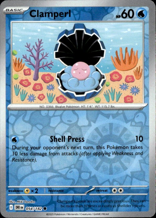 2025 Pokemon Scarlet And Violet Clamperl graded slab