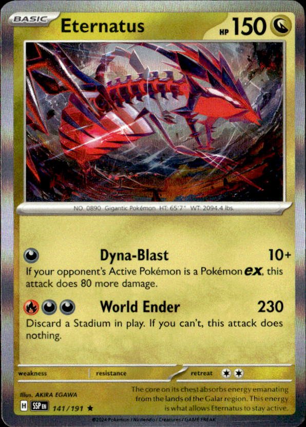 2024 Pokemon Scarlet And Violet Eternatus graded slab