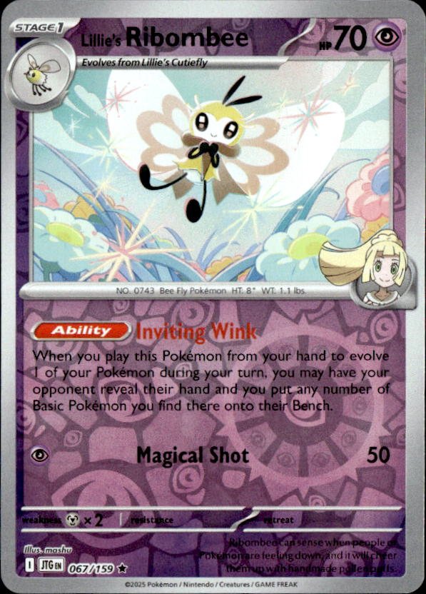 2025 Pokemon Scarlet And Violet Lillie's Ribombee graded slab