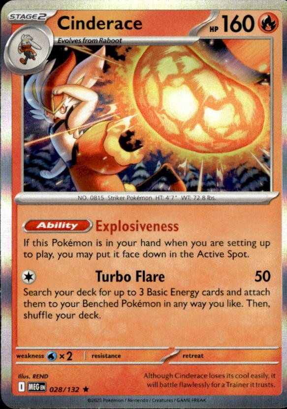 2025 Pokemon Mega Evolution Cinderace graded slab