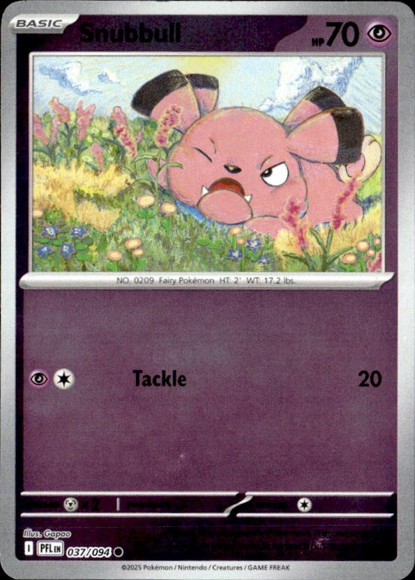 2025 Pokemon Mega Evolution Snubbull graded slab