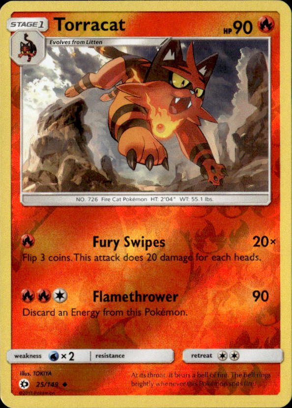 2017 Pokemon Sun And Moon Torracat graded slab