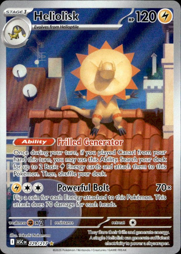2026 Pokemon Mega Evolution Heliolisk graded slab