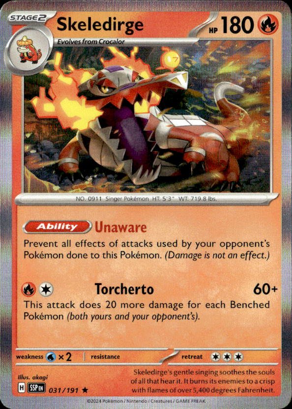 2024 Pokemon Scarlet And Violet Skeledirge graded slab