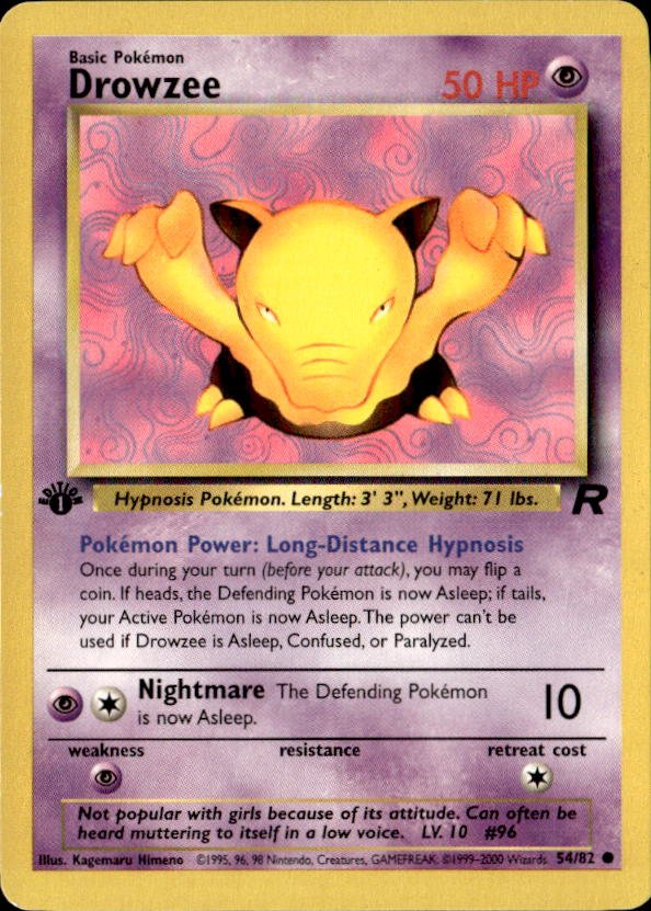 2000 Pokemon Original Drowzee graded slab