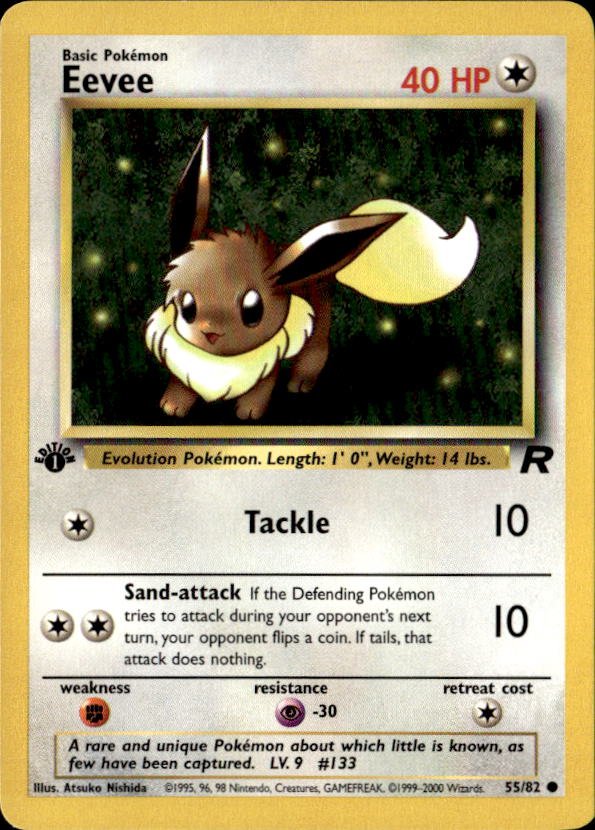2000 Pokemon Original Eevee graded slab