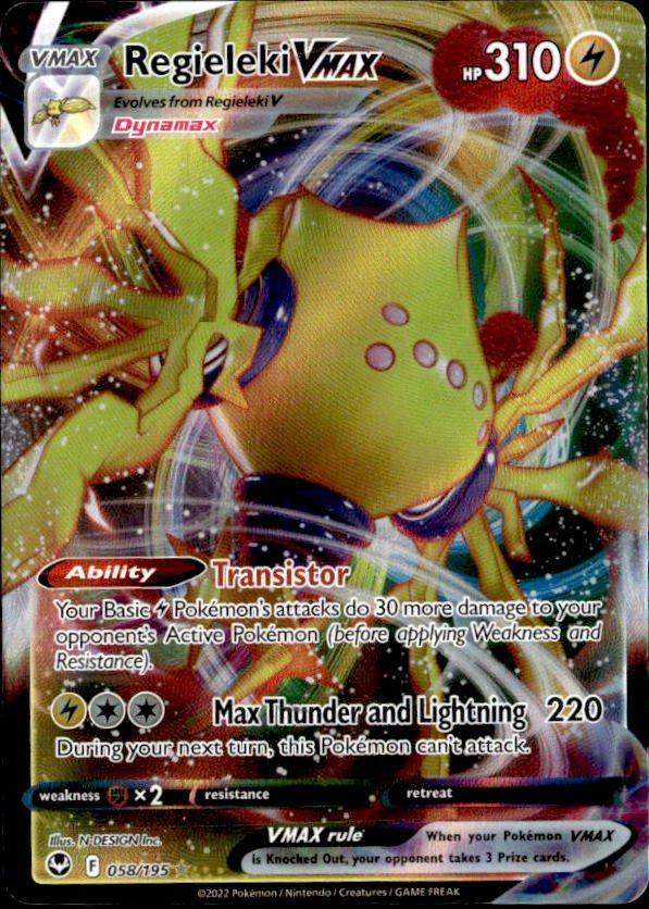 2022 Pokemon Sword And Shield Regieleki Vmax graded slab