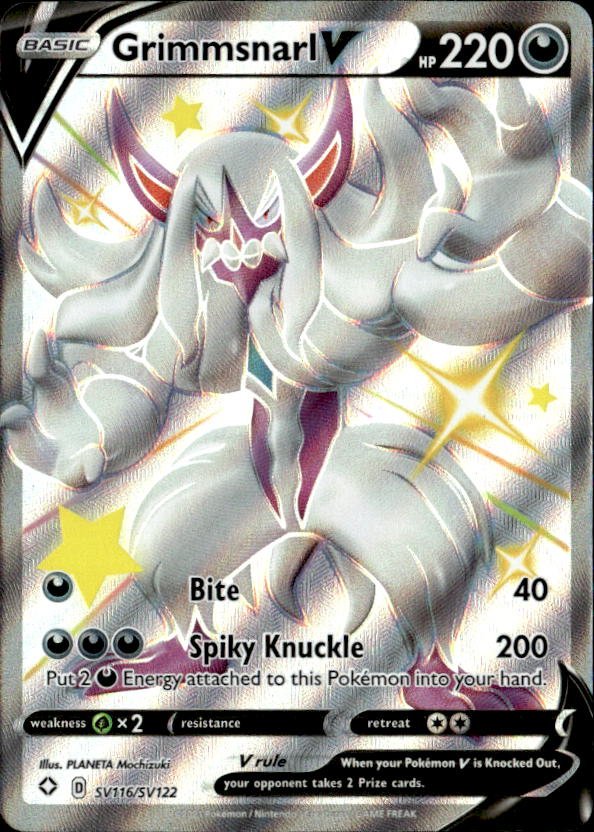 2021 Pokemon Sword And Shield GrimmsnarlV graded slab
