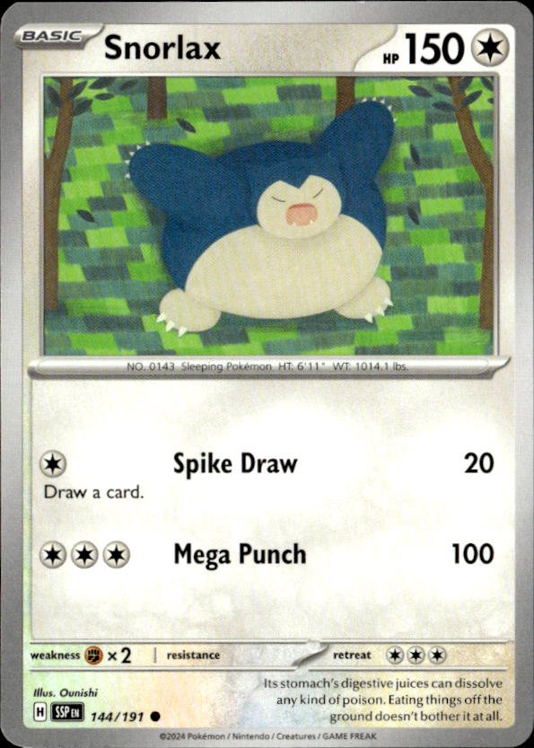 2024 Pokemon Scarlet And Violet Snorlax graded slab