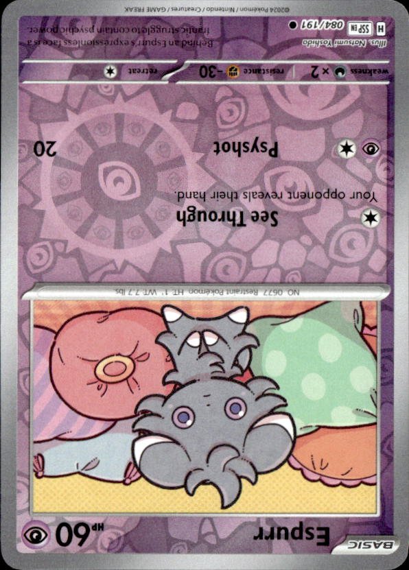 2024 Pokemon Scarlet And Violet Espurr graded slab