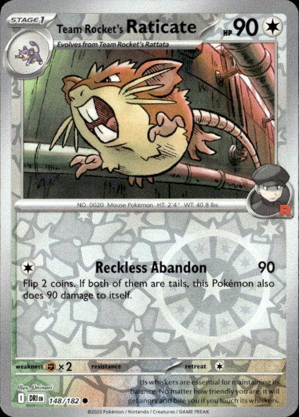 Team Rocket's Raticate graded slab