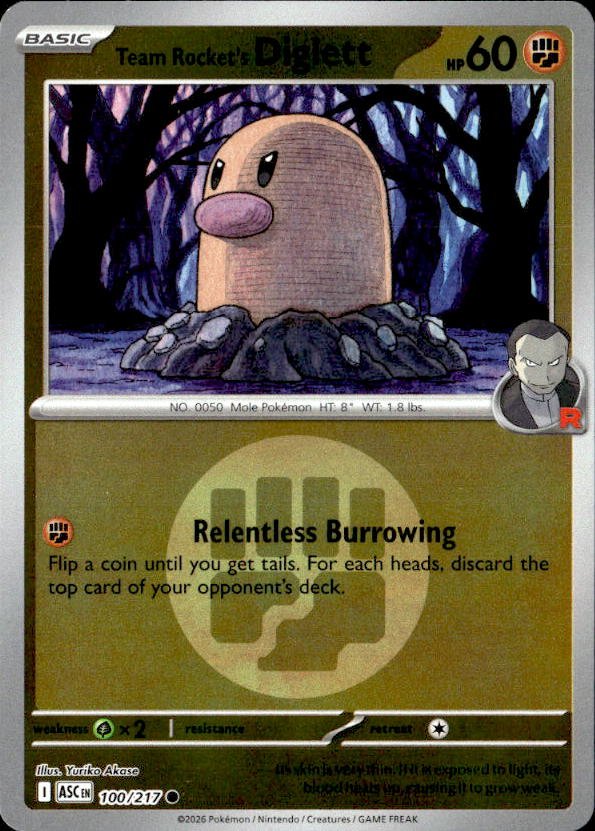 Team Rocket's Diglett graded slab