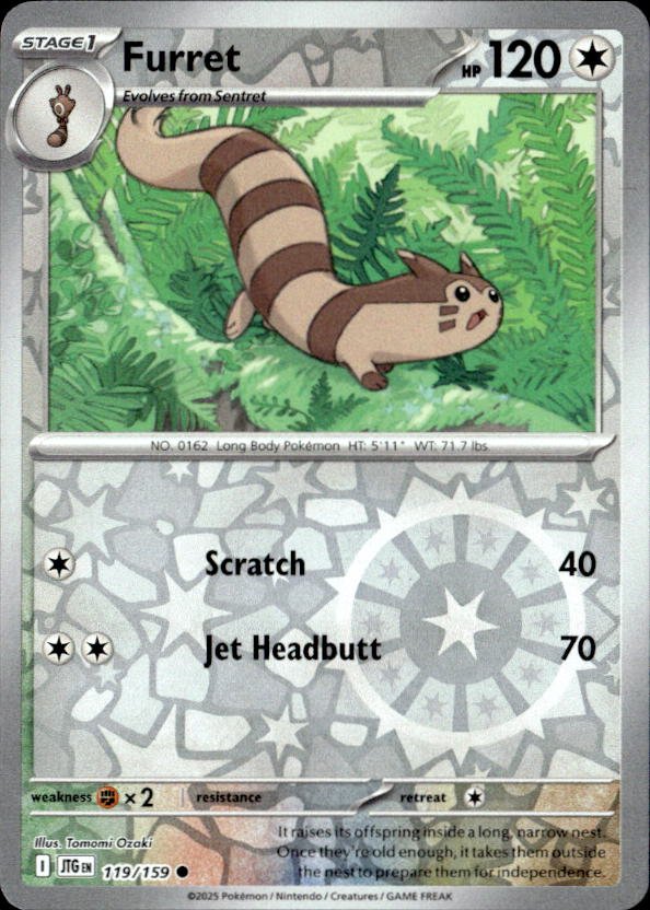 2025 Pokemon Scarlet And Violet Furret graded slab