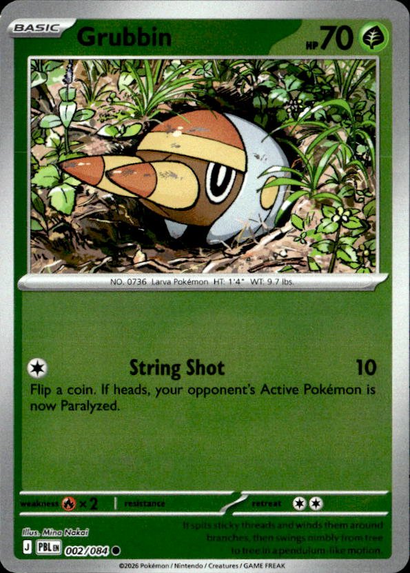 2026 Pokemon Mega Evolution Grubbin graded slab