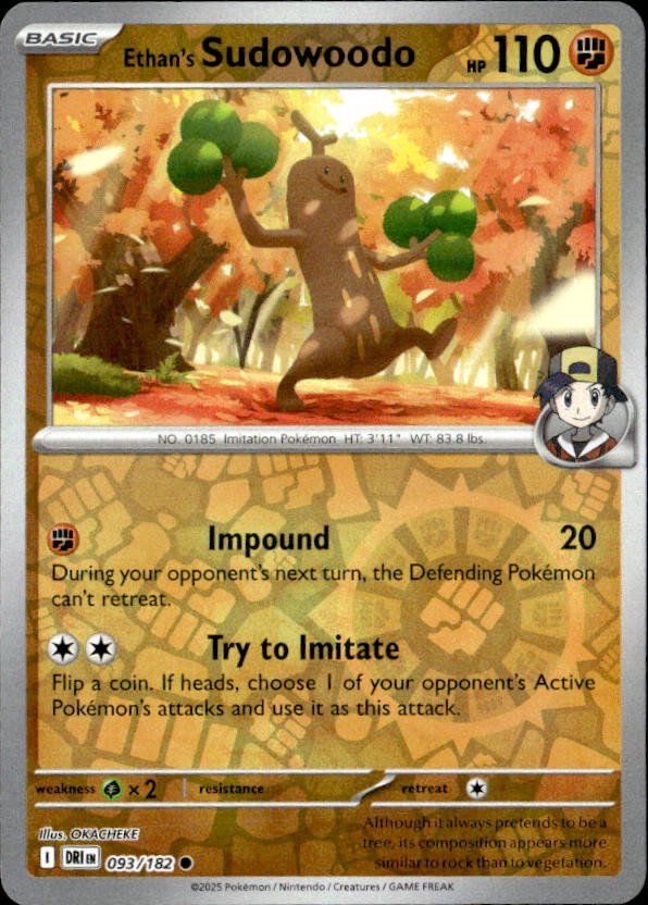 2025 Pokemon Scarlet And Violet Ethan's Sudowoodo graded slab