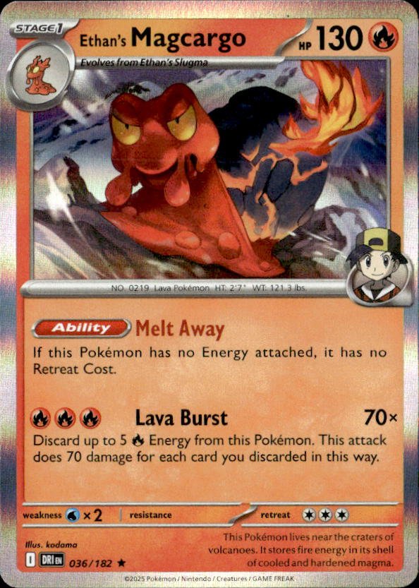 2025 Pokemon Scarlet And Violet Ethan'S Magcargo graded slab
