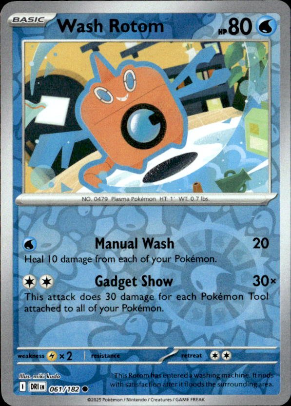 2025 Pokemon Scarlet And Violet Wash Rotom graded slab
