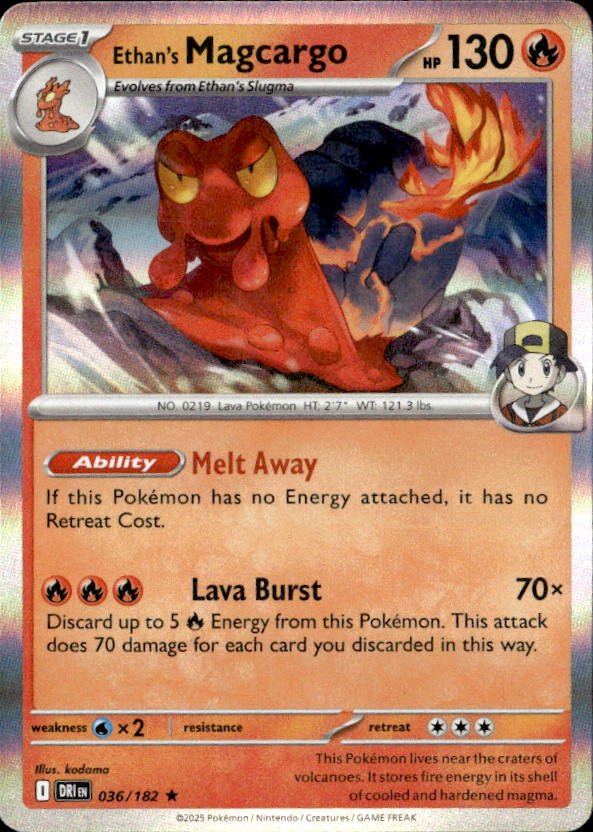 2025 Pokemon Scarlet And Violet Ethan's Magcargo graded slab